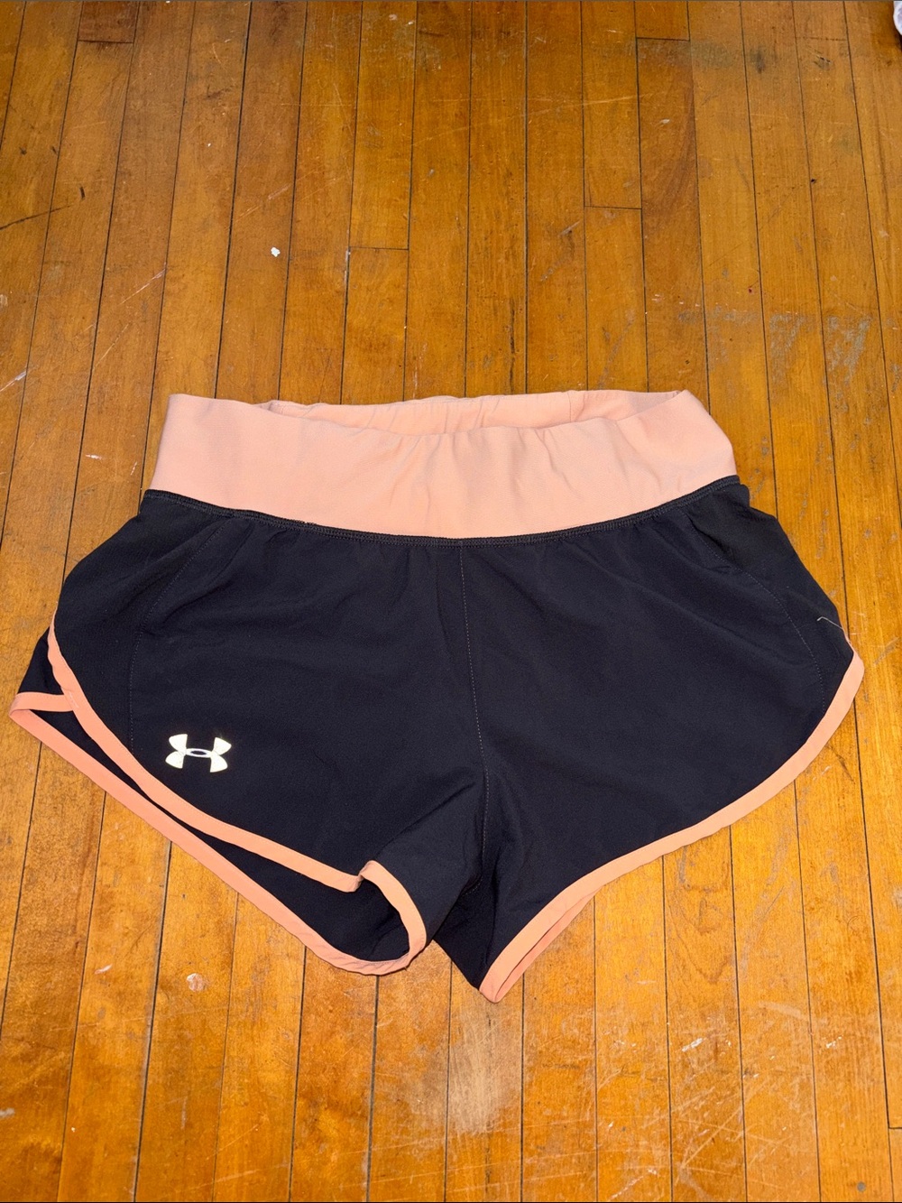 Under Armour Gray Shorts with Light Pink Waistband